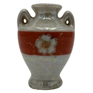 Vintage Miniature Hand Painted Vase Occupied Japan 2.5 inch Pearlescent